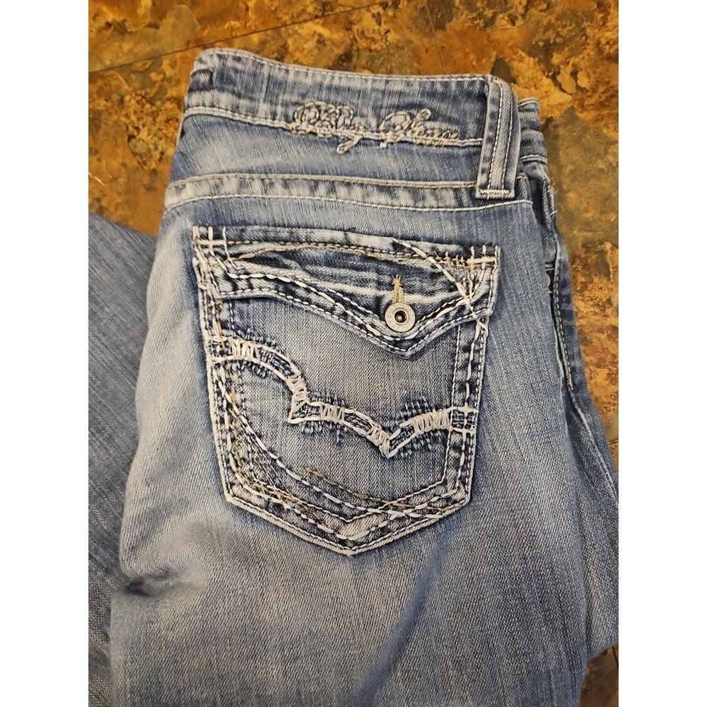 Big Star Maddie Capri Jeans Women's 29x30' inseam Blue stretch Denim (A1108)